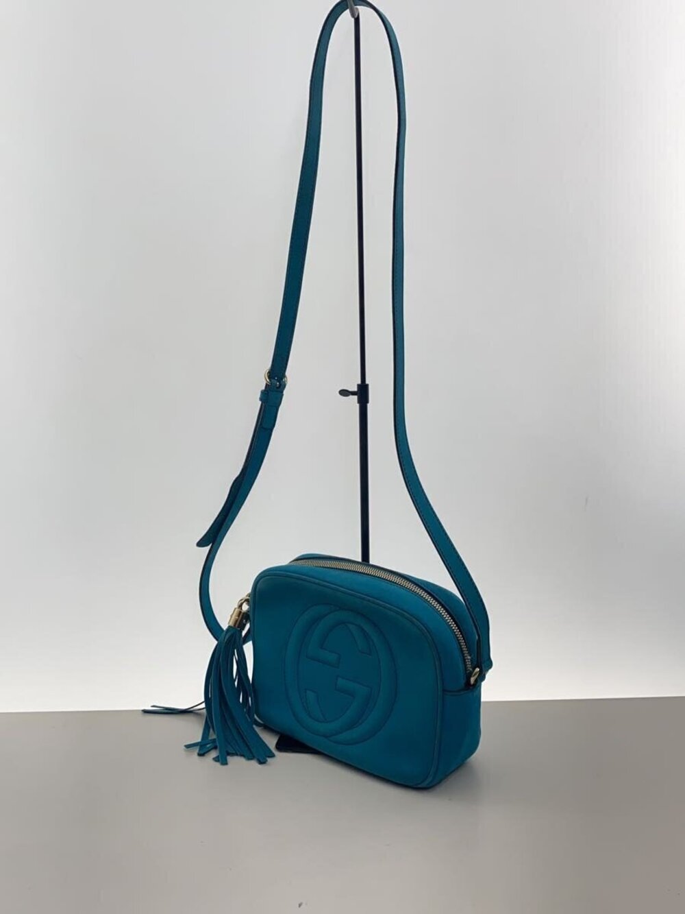 Gucci Leather Disco Bag Soho Blue